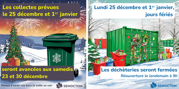 Infos SEMOCTOM jours fériés