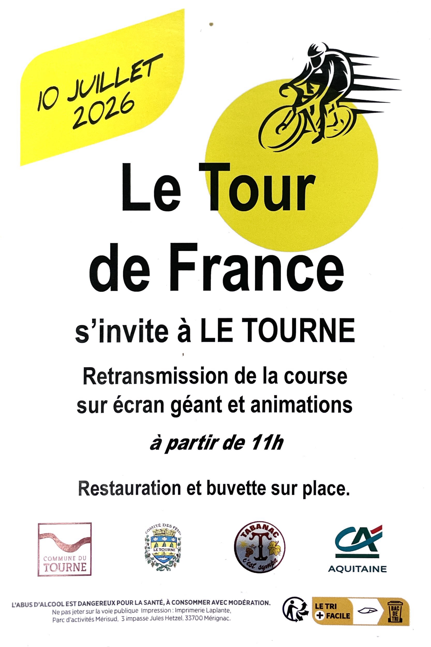 Passage du Tour de France au Tourne