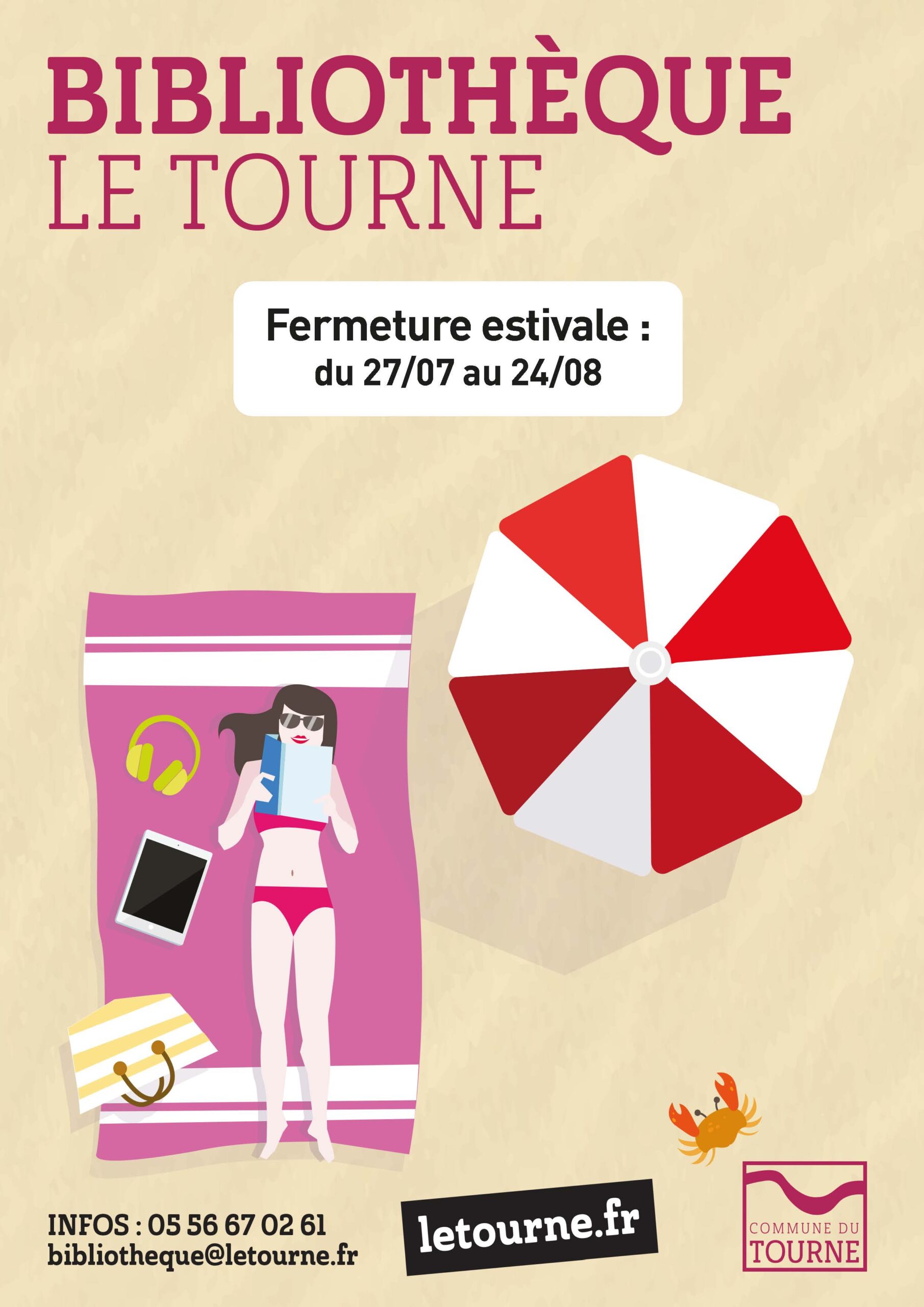 Fermeture estivale de la bibliothèque